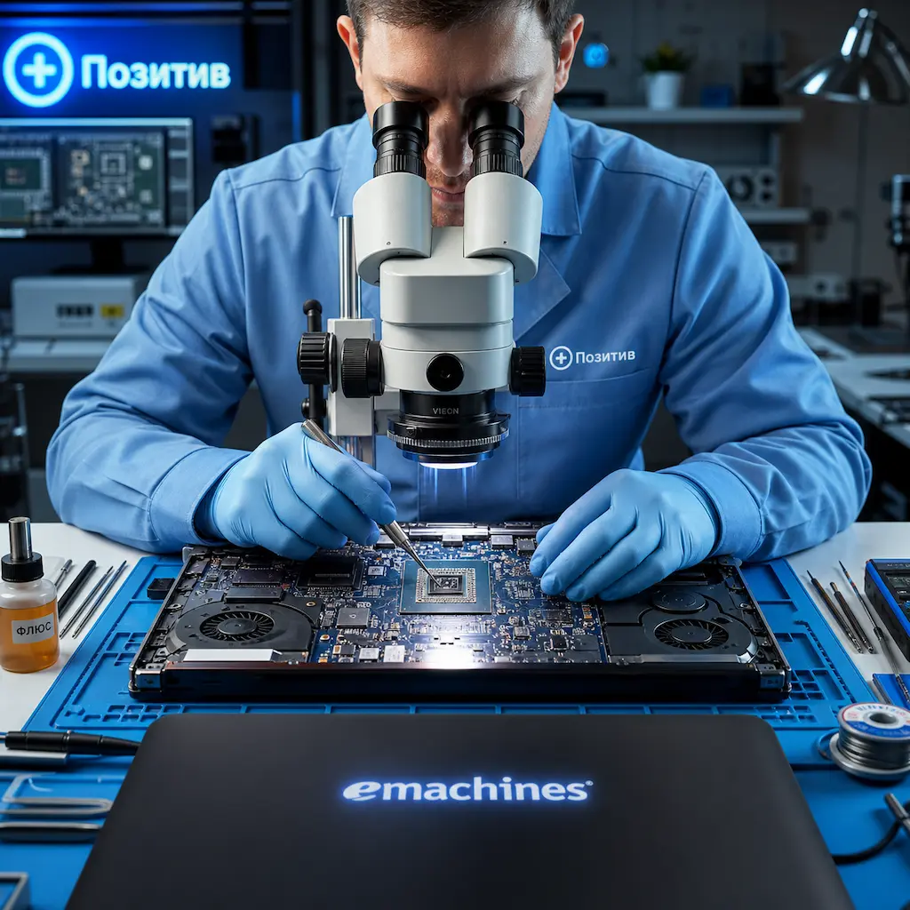 Замена видеокарты ноутбука Emachines в Пскове