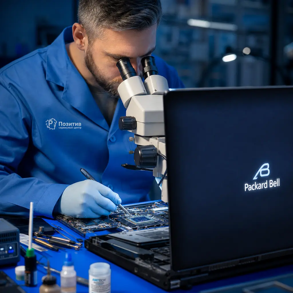Замена видеокарты ноутбука Packard Bell в Пскове