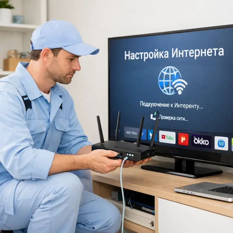 Настройка интернета на телевизоре в Пскове