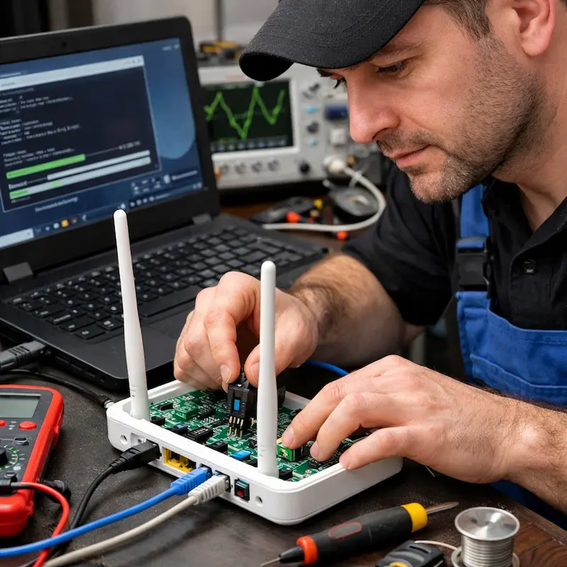 Перепрошивка WiFi роутера в Пскове