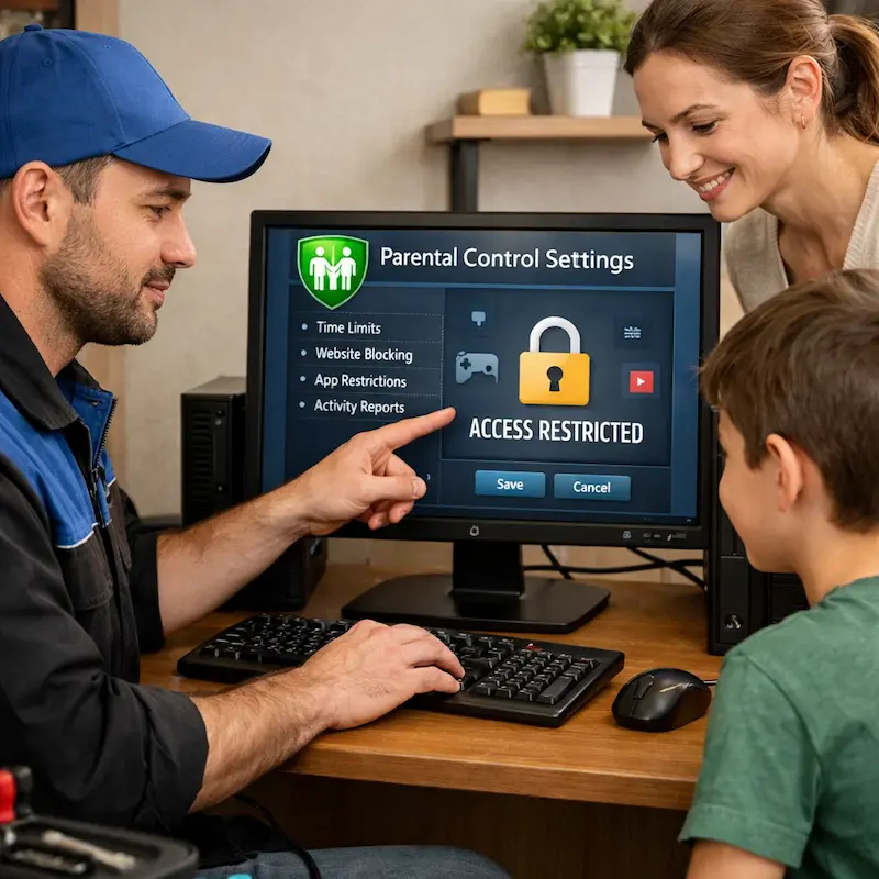 Родительский контроль на компьютере и ноутбуке в Пскове