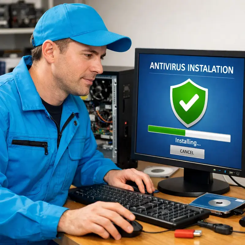 Установка антивируса на ноутбук в Пскове