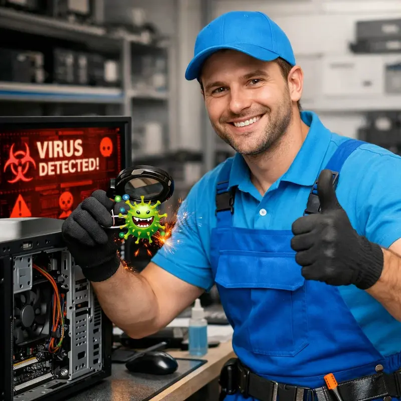 Удаление вирусов с компьютера в Пскове